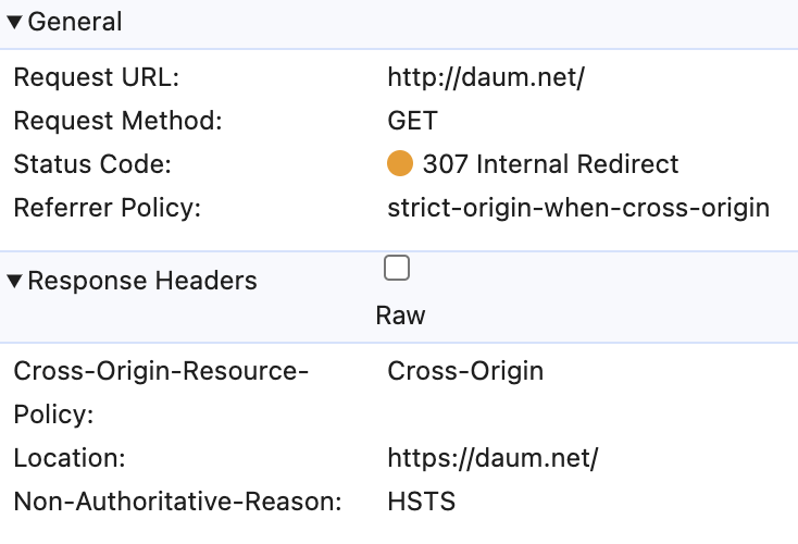 https redirection by hsts