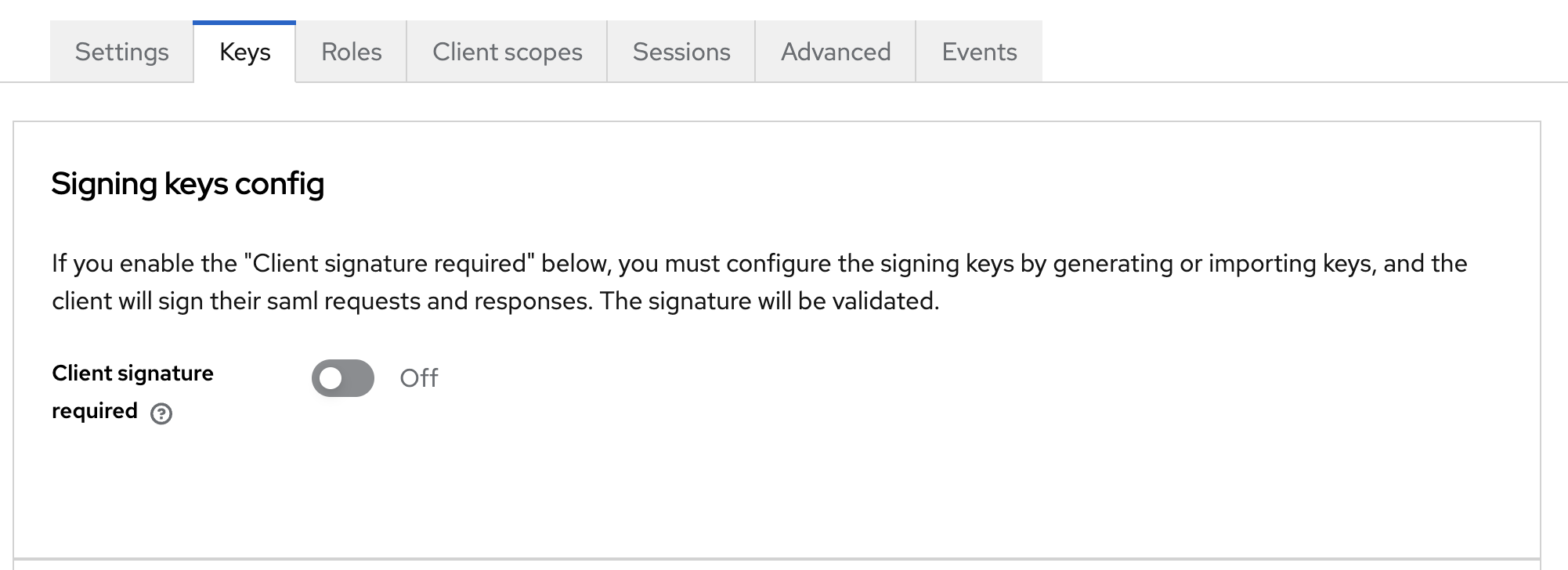 disable requiring a client signature