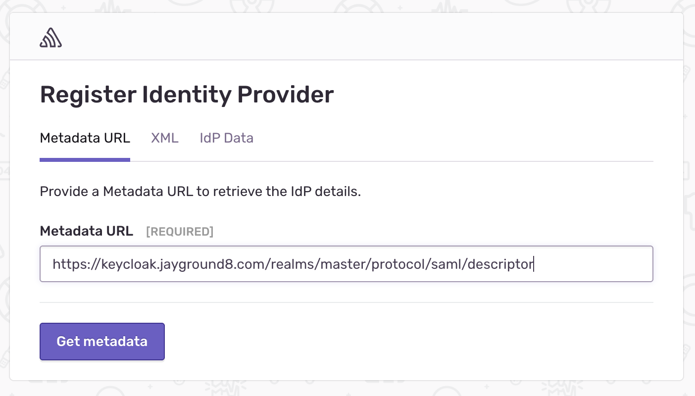 register a custom SAML2 provider