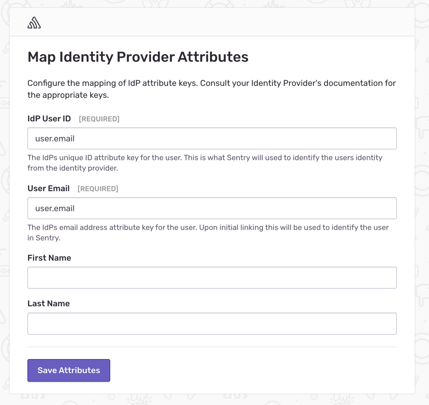 an organization slug on settings
