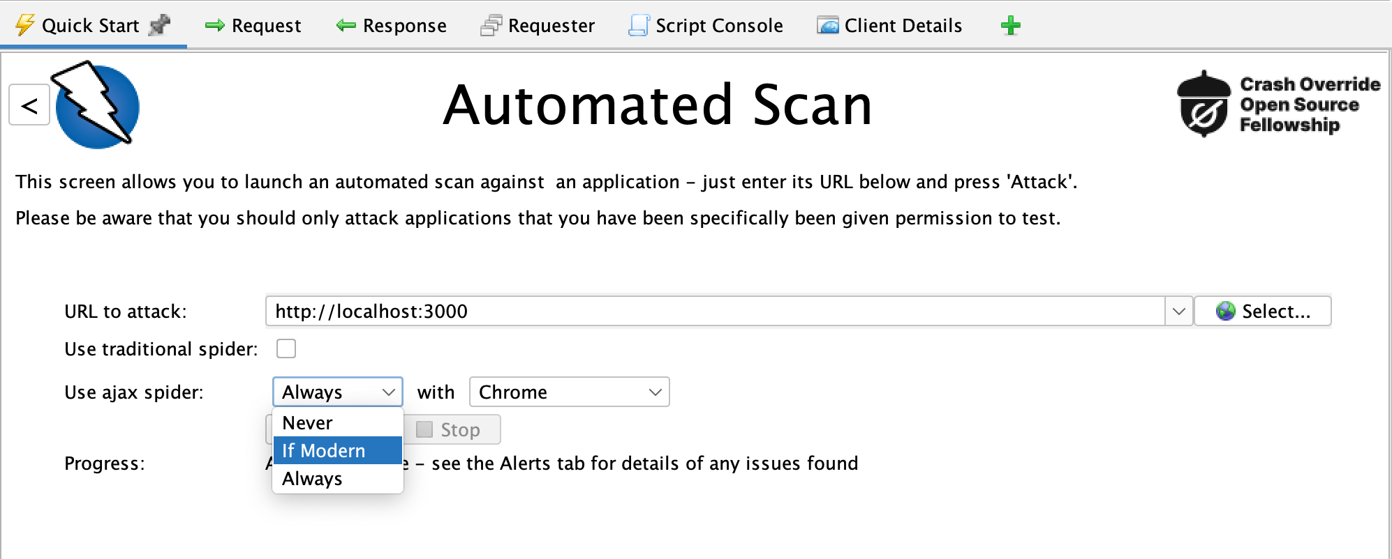 automated scan options