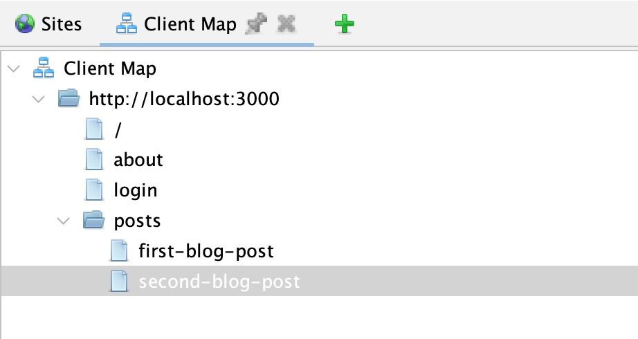 Client Map Menu